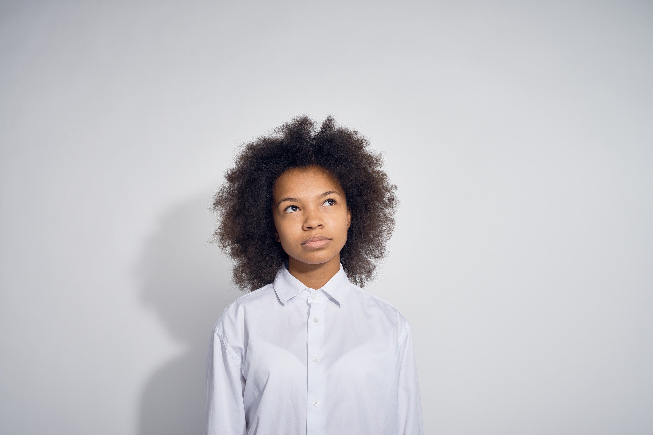 teenage girl looking into the distance