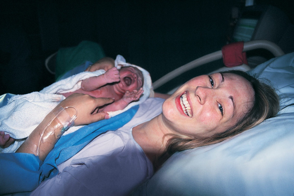 Mother feelings with a new born baby