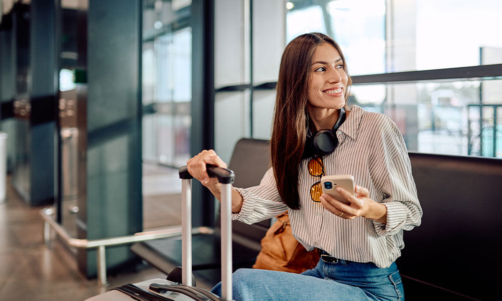 women in the airport