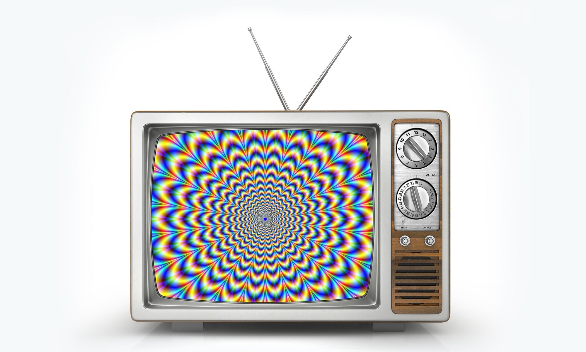 television with illusion images