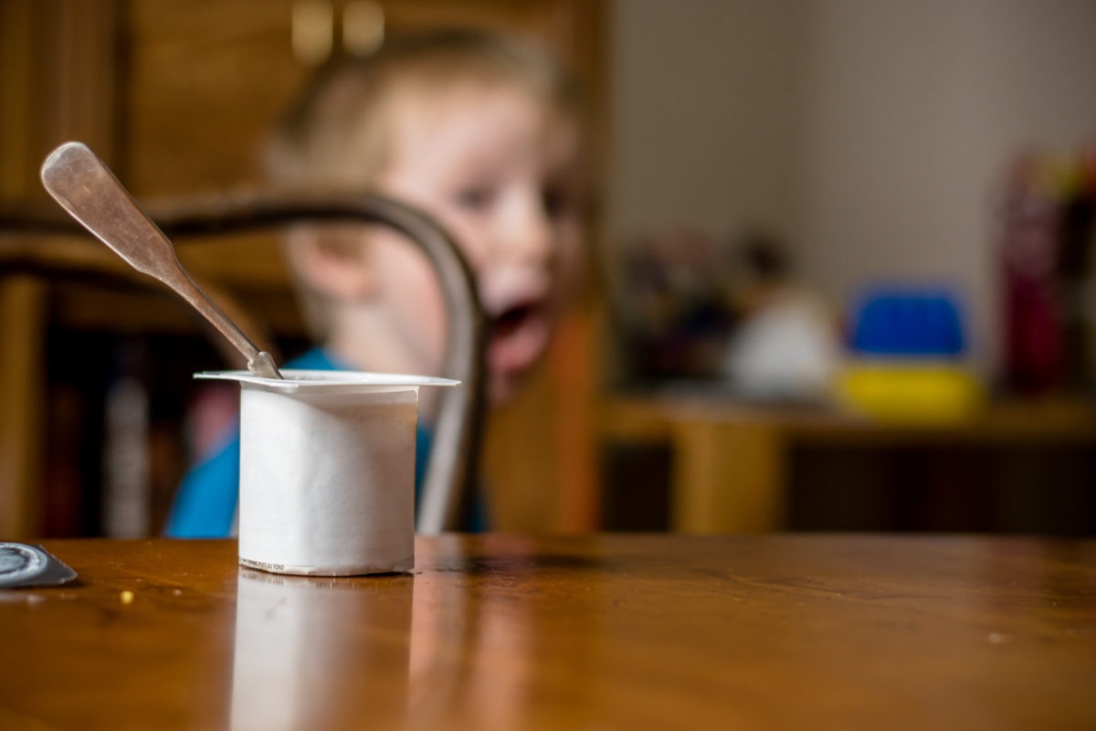 yogurt in dinner table