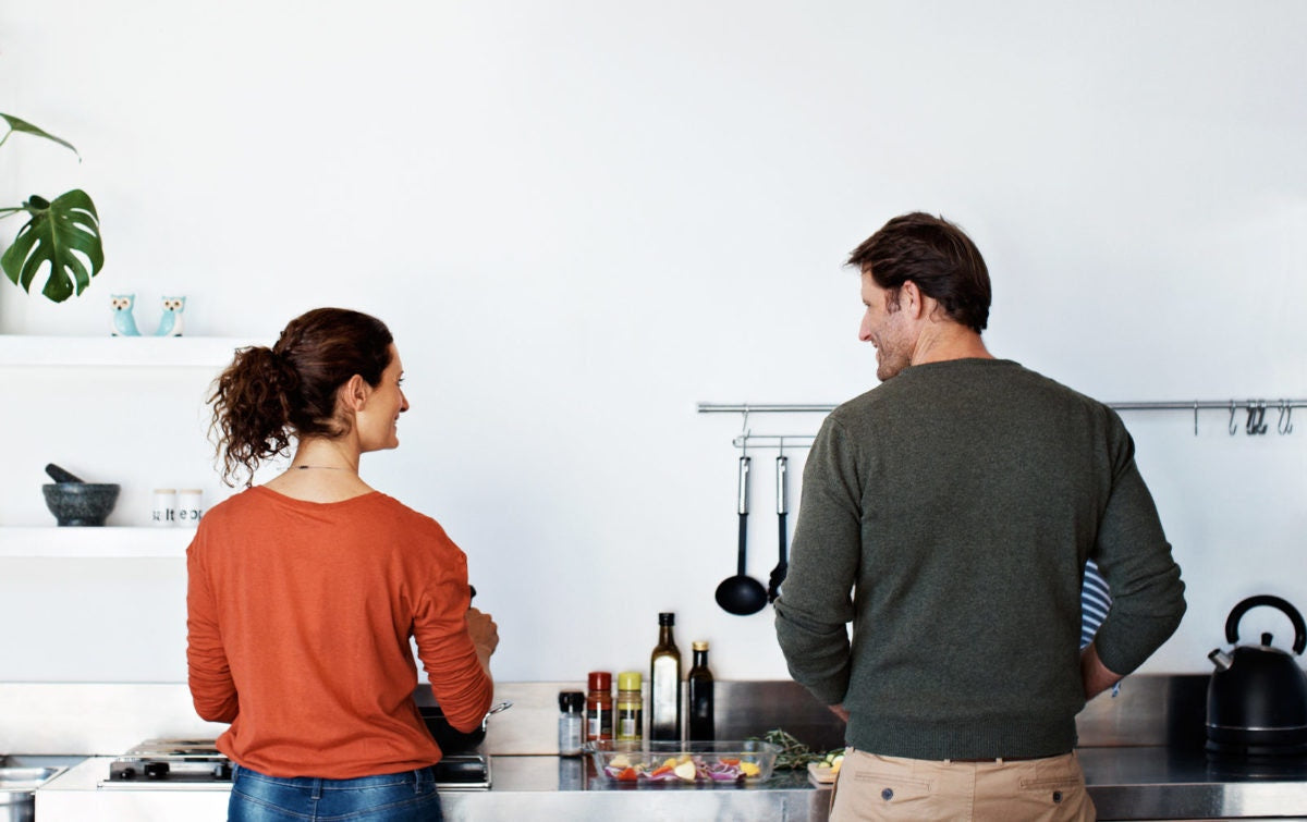 Couple in a kitchen