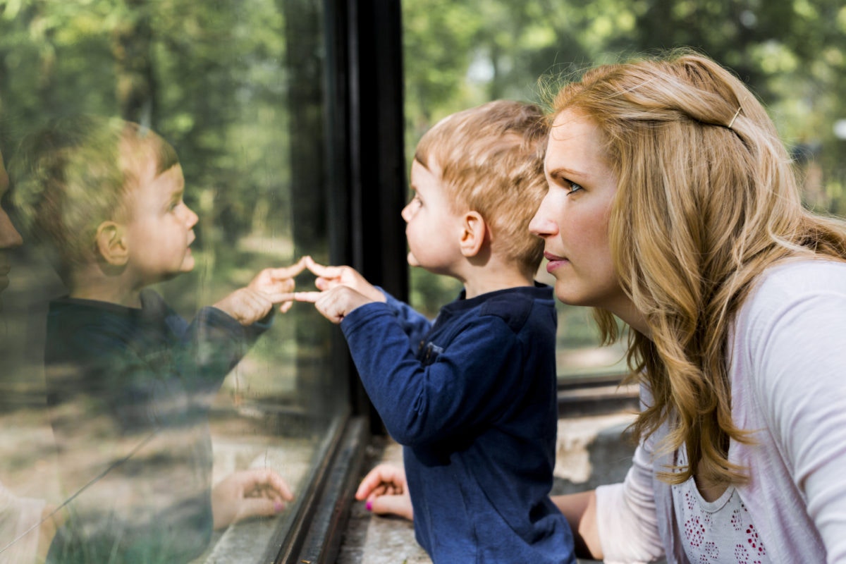 Parenthood caring to a child