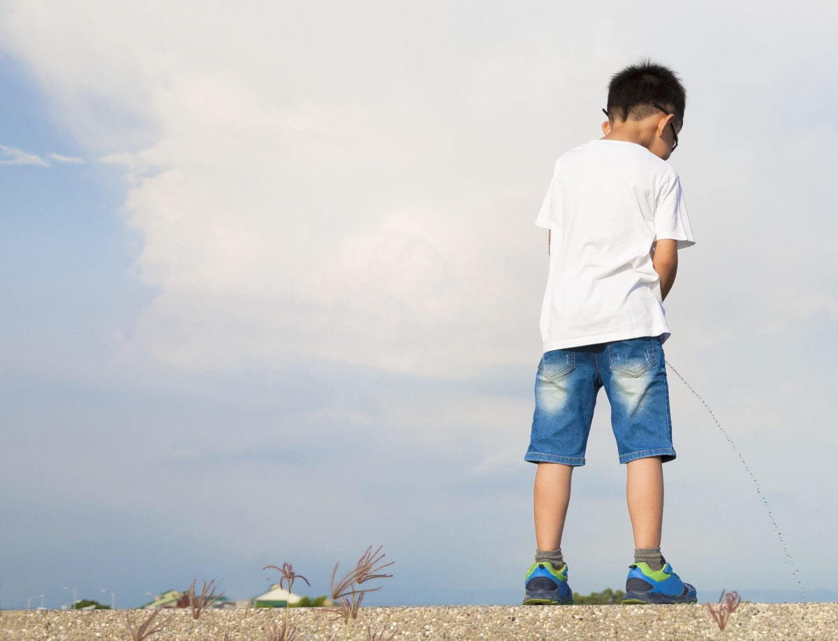 Little boy peeing